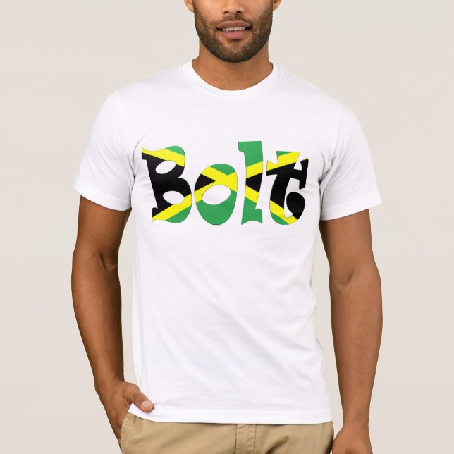 T-shirt du drapeau jamaïcain Usain Bolt (Devant)