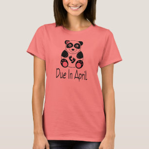 T-shirt Dû En Avril Maternité Panda