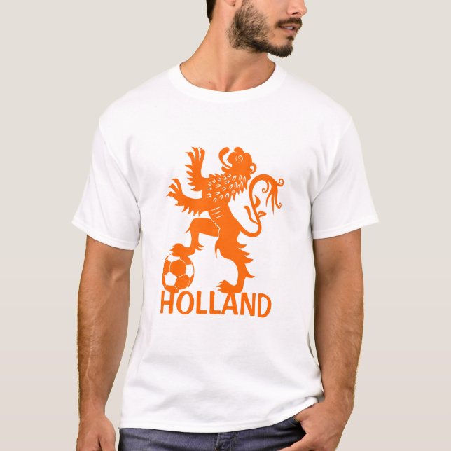 T-shirt du football de la Hollande - lion (Devant)