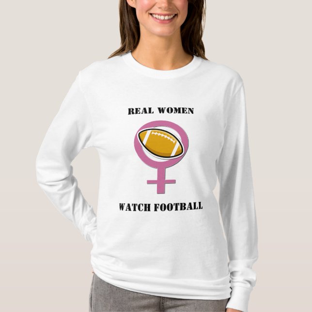 T-shirt du football de montre de vraies femmes (Devant)