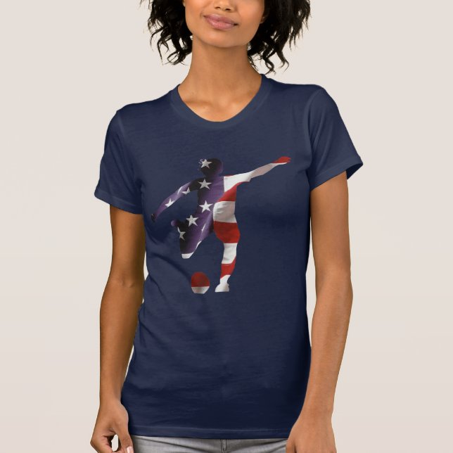 T-shirt du football des femmes des Etats-Unis (Devant)