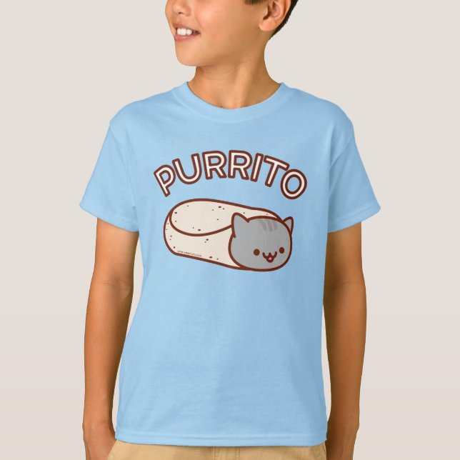 T-SHIRT DU GARÇON - PURRITO Cat Burrito (Devant)
