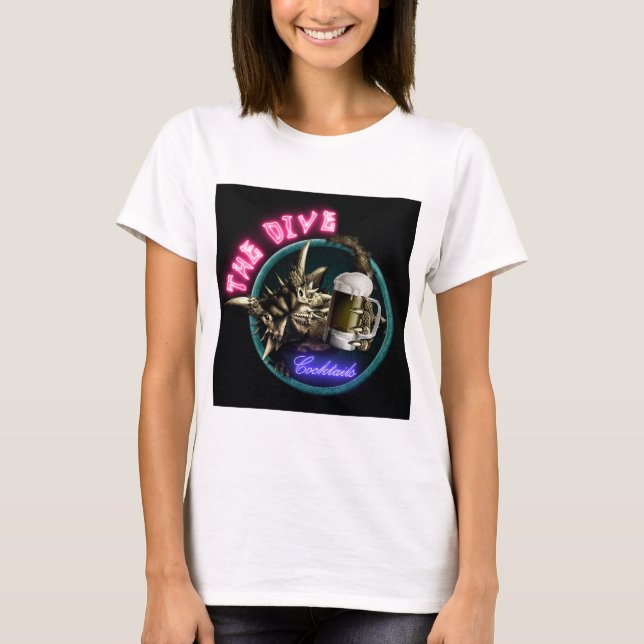 T-shirt du gardien de nuit - La plongée "Boire en  (Devant)