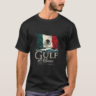 T-shirt du golfe du Mexique avec drapeau mexicain 