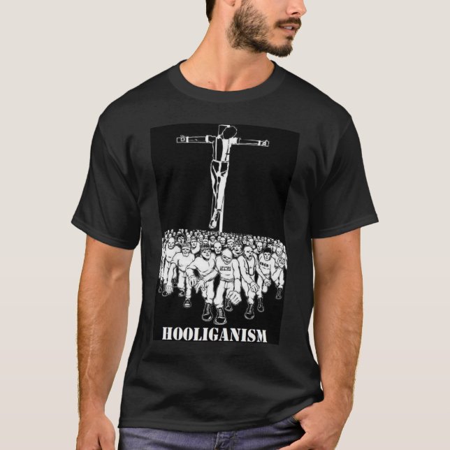 T-shirt du hooliganisme (noir) (Devant)