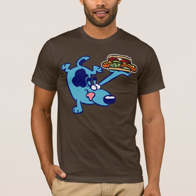 T-shirt du hot-dog 2 de Chicago (chien bleu de (Devant)