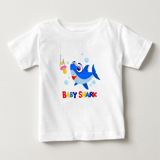 T-shirt du Jersey d'amende de bébé de requin de (Devant)