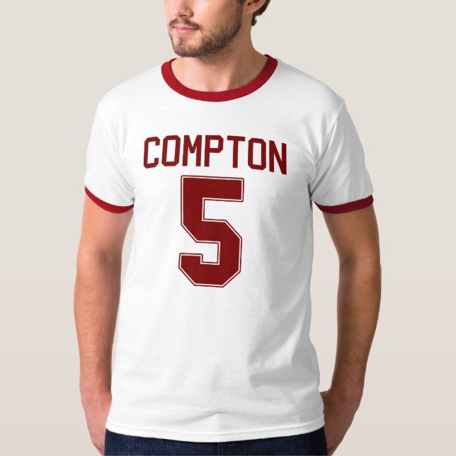 T-shirt du Jersey du football de Compton #5 (Devant)