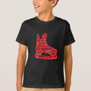 T-shirt du joueur de hockey sur gazon - patins rou