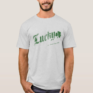 T-shirt du jour de St Patrick chanceux - lettrage