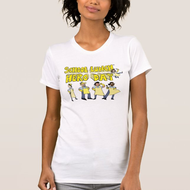T-shirt du jour du héros du déjeuner scolaire (Devant)