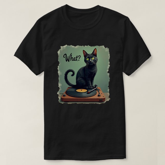 T-shirt du Lecteur de disques de vinyle noir - (Design devant)