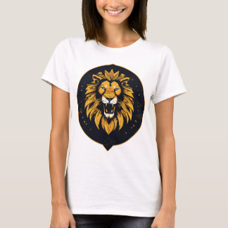 T-shirt du lion géométrique Kaleidoscope