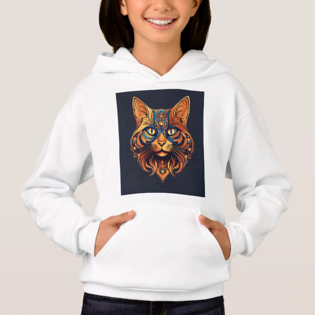 T-Shirt du logo de chat vectoriel (Devant)