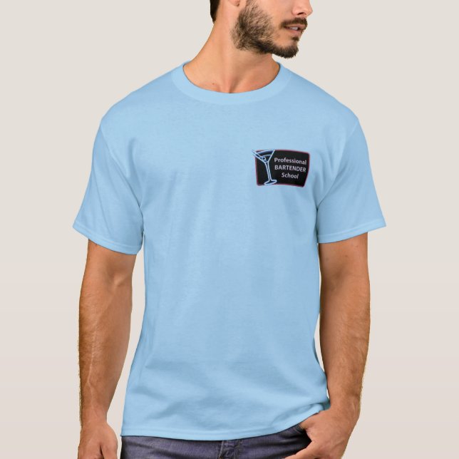 T-shirt du logo de l'école de barman professionnel (Devant)
