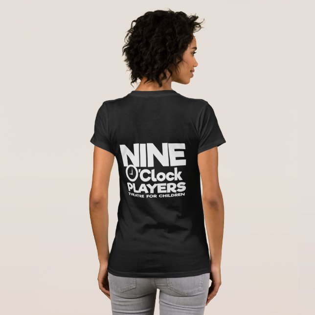 T-shirt du logo de l'horloge blanche NOP (Dos entier)