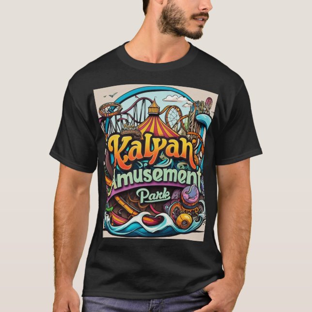 T-shirt du logo du parc d'attractions Kalyan - Eau (Devant)