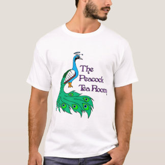 T-shirt du logo masculin de la salle de thé Peacoc