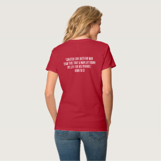 T-shirt du logo rouge féminin