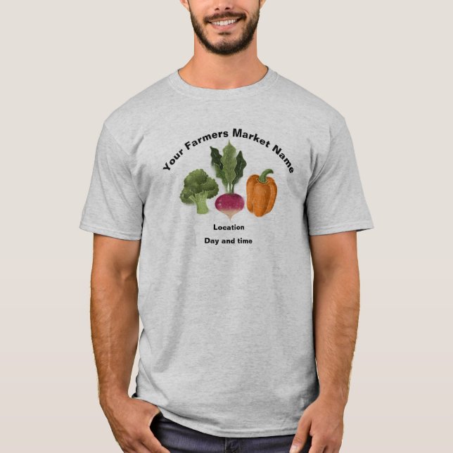 T-shirt du marché agricole personnalisé (Devant)