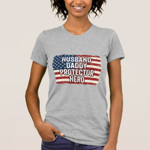 T-shirt du mari patriote papa protecteur héros dra
