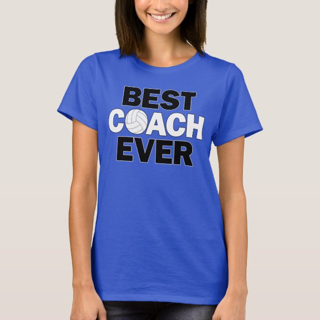 T-shirt du meilleur entraîneur de volley-ball fémi (Devant)