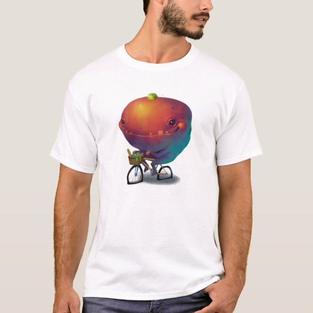 T-shirt du monstre 2 de vélo (Devant)