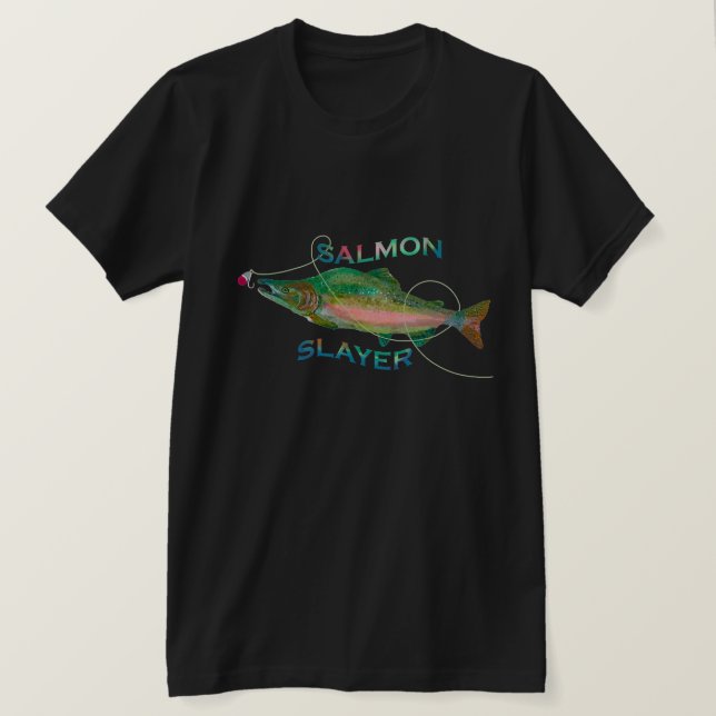 T-shirt du pêcheur saumon Slayer (Design devant)