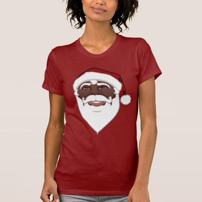T-shirt du père noël d'Afro-américain de chemises (Devant)