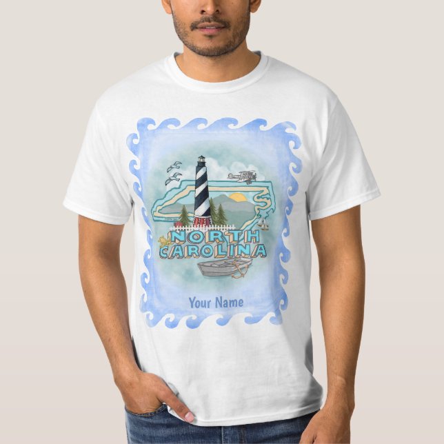 T-shirt du phare de Caroline du Nord (Devant)