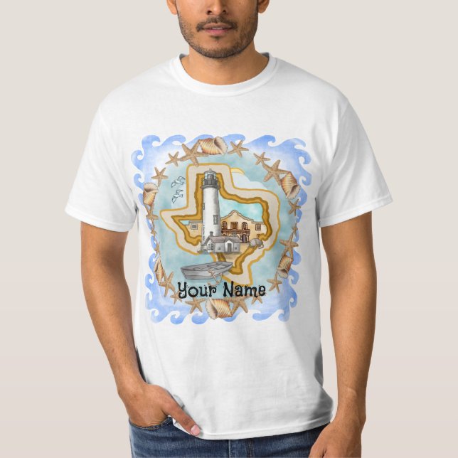 T-shirt du phare de Texas Shells (Devant)
