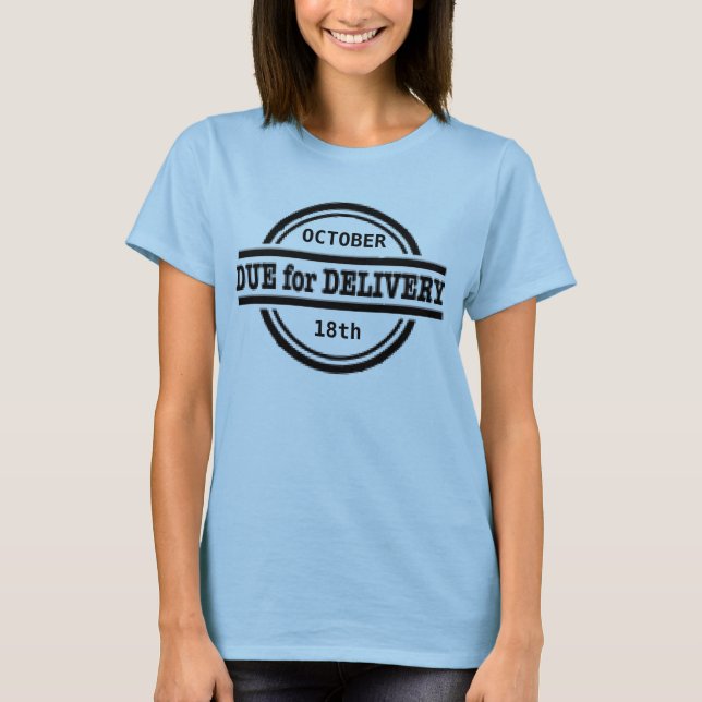 T-shirt Dû pour la chemise de grossesse de la livraison (Devant)