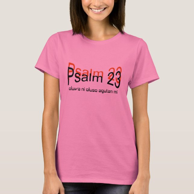 T-shirt du psaume 23 (langue de yoruba) (Devant)