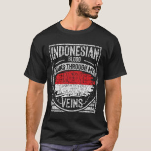 T-shirt Du Sang Indonésien Traverse Mes Veines