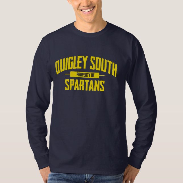 T-shirt du sud de Quigley Spartans (longue (Devant)