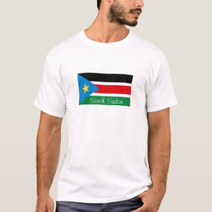 T-shirt du sud de souvenir de drapeau du Soudan