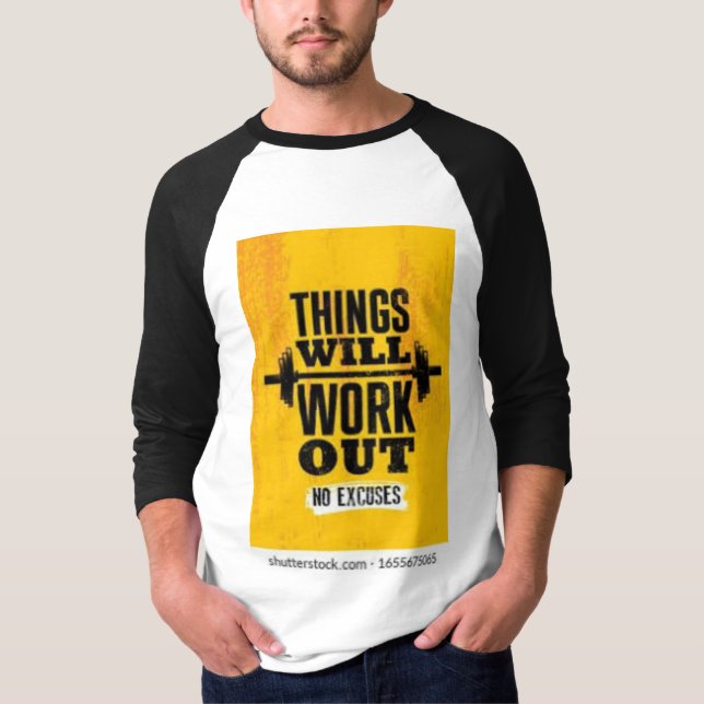 T-shirt Du travail acharné à la grandeur (Devant)