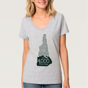 T-shirt du V-Cou des femmes de titres de bas de