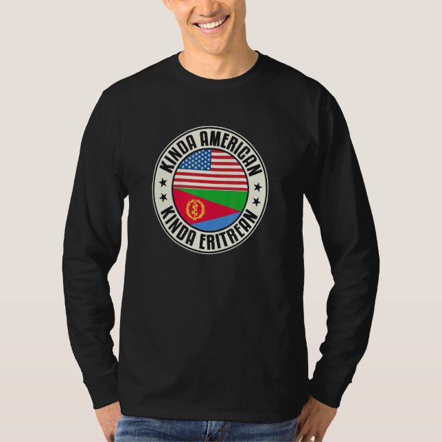 T-shirt Dual Citizenship American Eritrean Eritrea Usa Fla (Devant)
