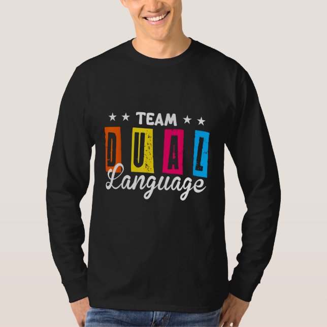T-shirt Dual Language Teachers Back To School Squad_2 (Devant)
