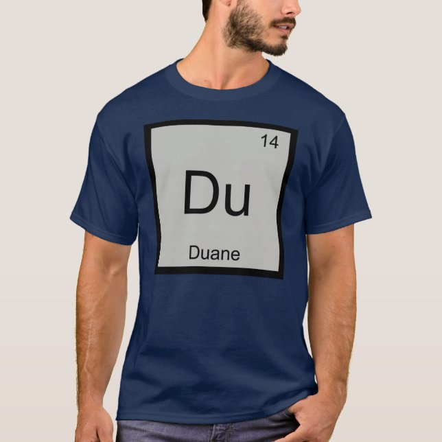 T-shirt Duane Nom Chimie Élément Tableau périodique (Devant)