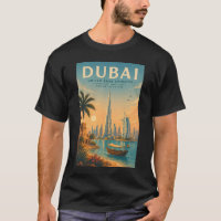 Dubaï Émirats arabes unis Illustration Voyage Art 