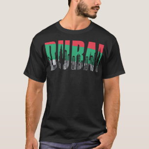 T-shirt Dubai Skyline Drapeau Souvenir Cadeau UAE Pride Te