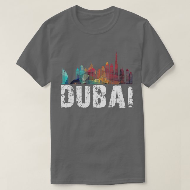 T-shirt Dubaï Vacances Souvenirs Cadeaux pour Hommes Femme (Design devant)