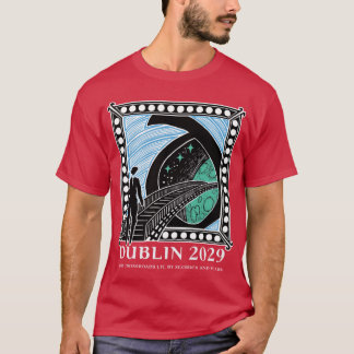 T-shirt Dublin2029 bid with writing white retro