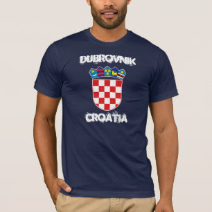 T-shirt Dubrovnik, Croatie avec le manteau des bras