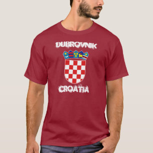 T-shirt Dubrovnik, Croatie avec le manteau des bras