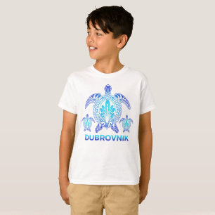 T-shirt Dubrovnik Croatie Océan Blue Sea Turtle Souvenirs