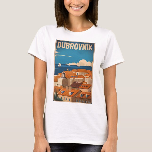 T-shirt Dubrovnik vintage (Devant)