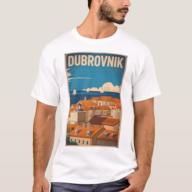T-shirt Dubrovnik vintage (Devant)